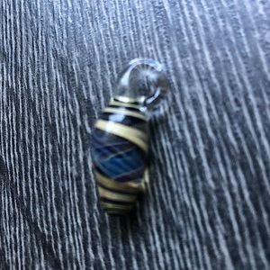 Peanut swirl glass pendant